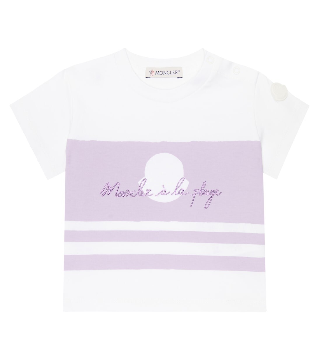 

Детская футболка из хлопкового джерси Moncler Enfant, белый