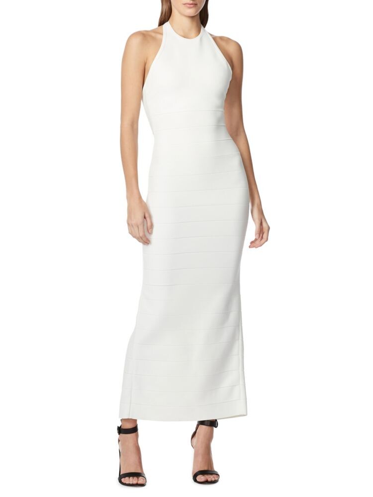 

Бандажное платье с лямкой на бретельках Herve Leger, цвет Alabaster