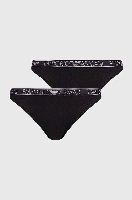 

Стринги упаковка из 2 шт. Emporio Armani Underwear, черный