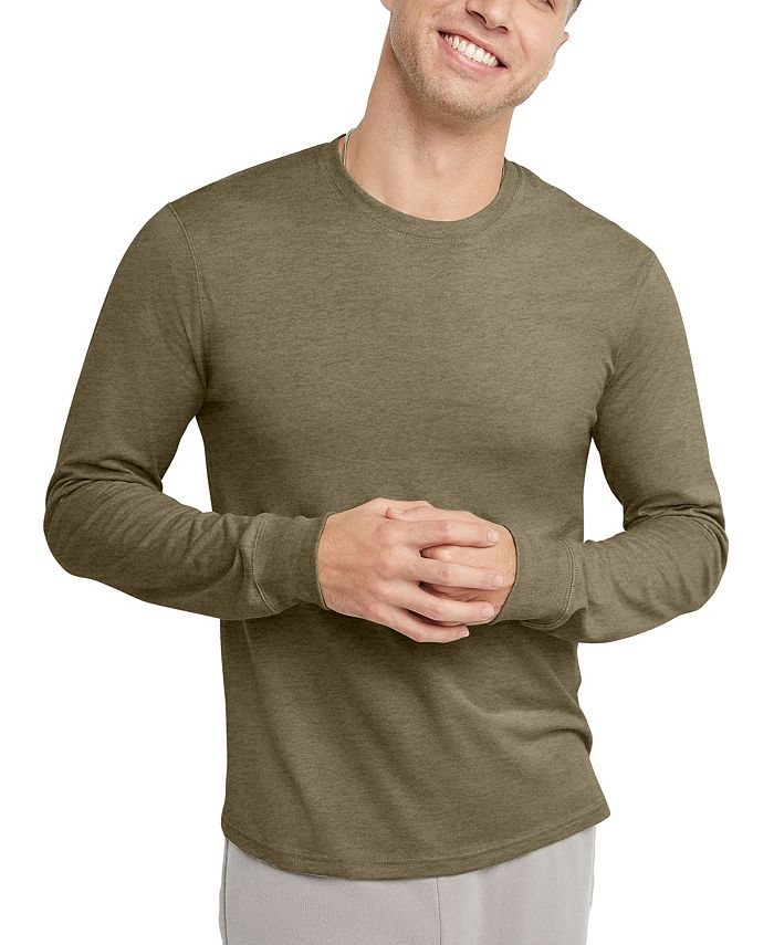 Мужская футболка Originals из хлопка с длинным рукавом Hanes, цвет Oregano Heather футболка cep ультралёгкая с длинными рукавами мужская