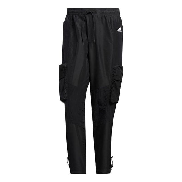 Спортивные штаны Men's adidas Solid Color Pocket Logo Printing Straight Lacing Sports Pants/Trousers/Joggers Black, мультиколор