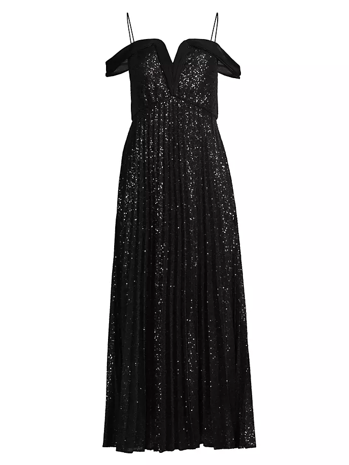 

Платье Blake со складками и пайетками Ungaro, черный