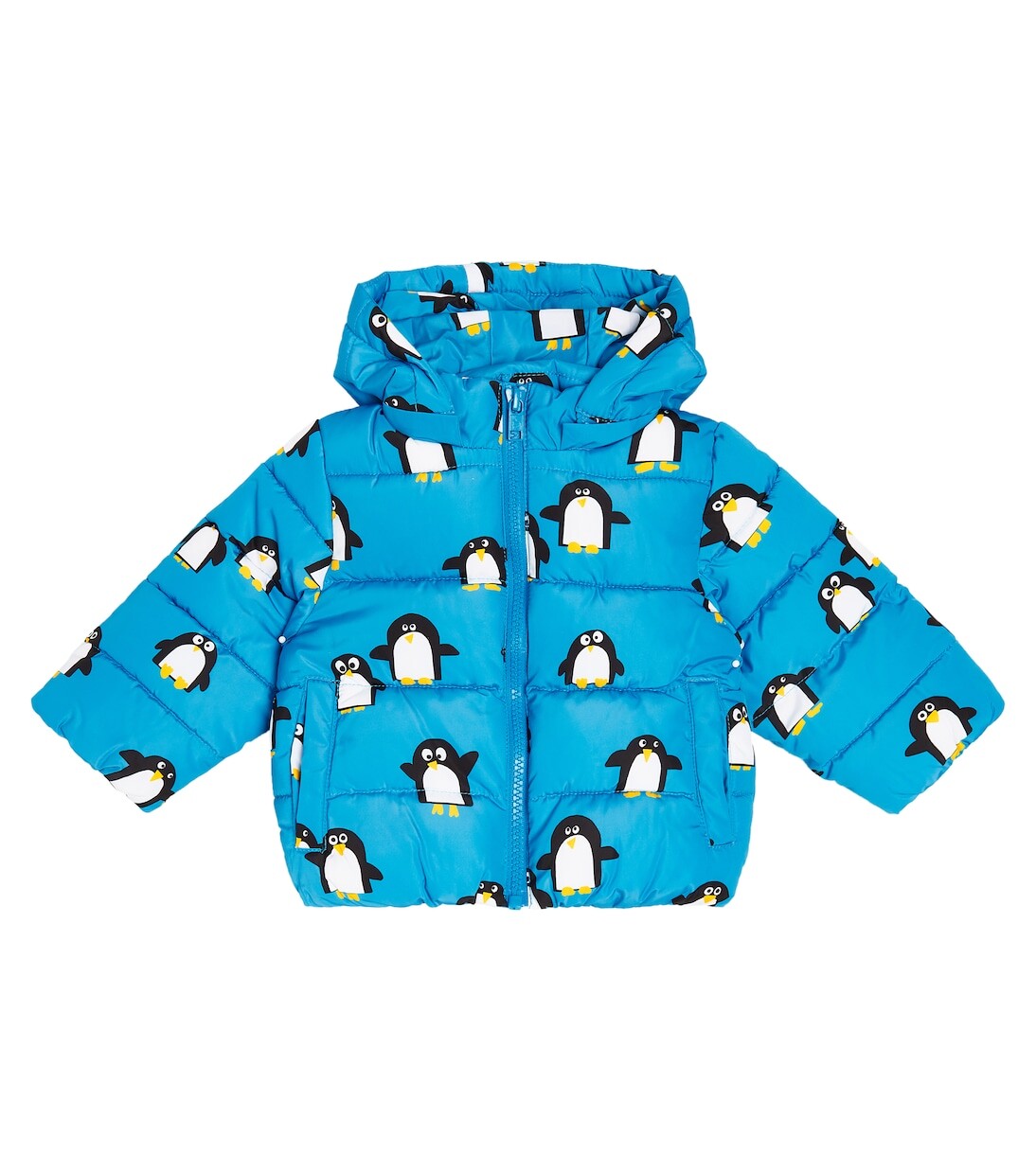 

Пуховик с капюшоном и детским принтом Stella Mccartney Kids, мультиколор