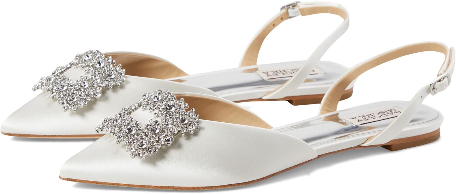 

Балетки Saga Badgley Mischka, цвет White Satin