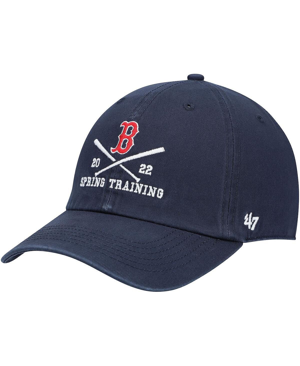 

Мужская темно-синяя регулируемая кепка Boston Red Sox 2022 MLB для весенних тренировок с перекрестными костями '47 Brand