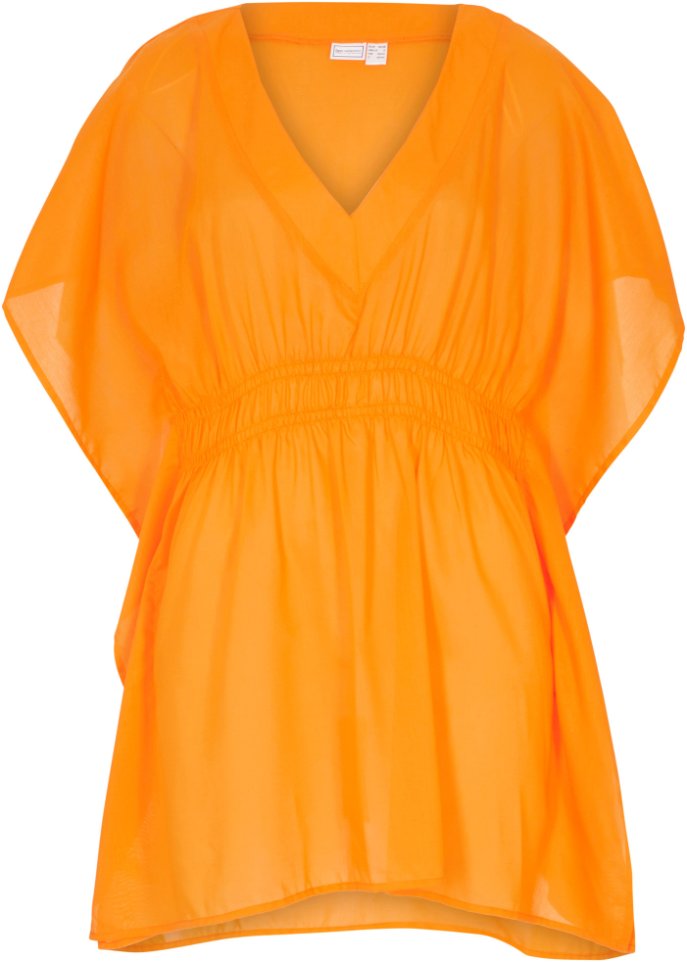 Пляжная длинная туника Bpc Selection, оранжевый пляжная длинная рубашка с вырезами bpc selection синий