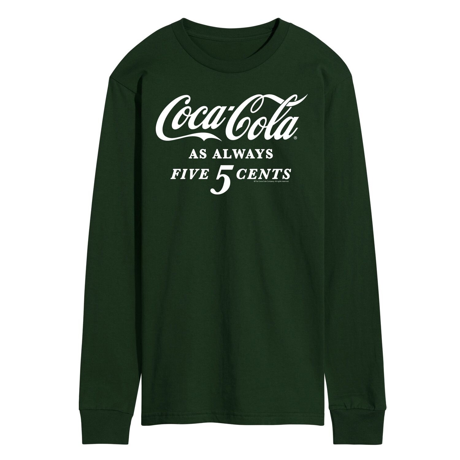 

Мужская футболка Coca-Cola Five Cents с длинным рукавом и рисунком Licensed Character