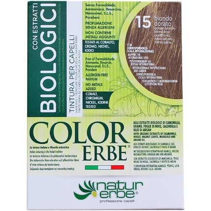 

Naturerbe Color Herb Extracts Био крашение 15 Золотистый блондин Natur Erbe
