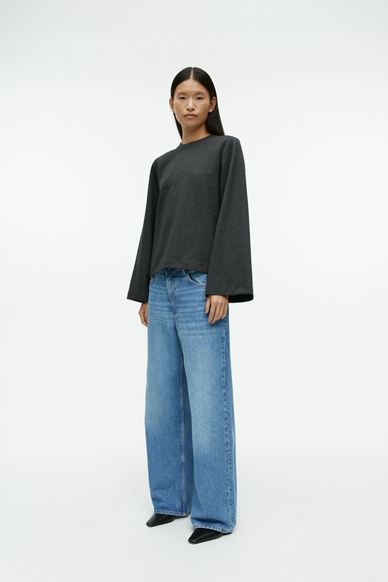 

Рубашка с длинным рукавом H&M, серый