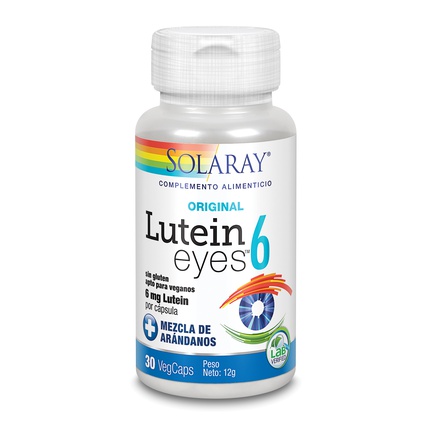 Solaray Лютеин для глаз 6 мг 30 капсул solaray черника и лютеин раз в день 30 легко глотаемых капсул