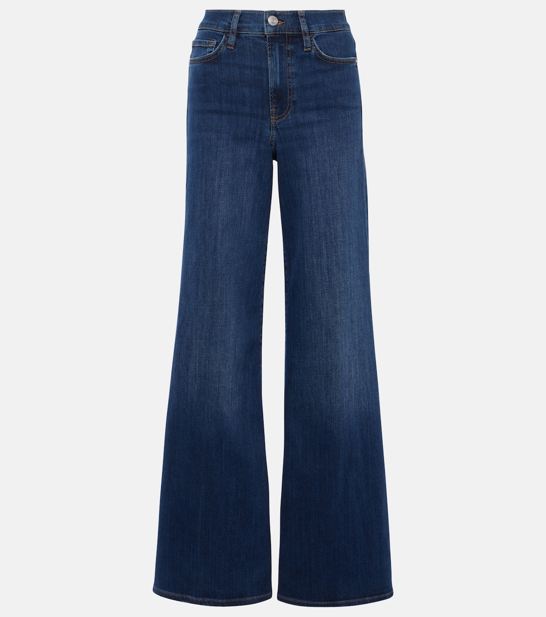 Расклешенные джинсы с высокой посадкой Frame, синий джинсы расклешенные с высокой посадкой xl синий