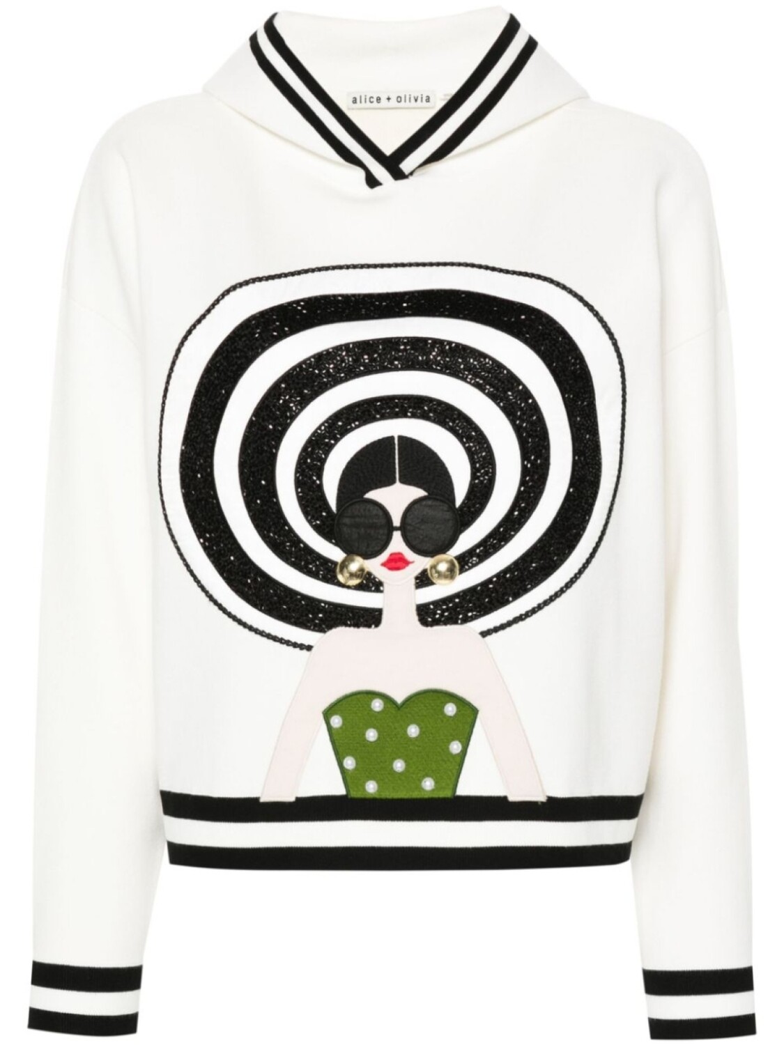

Alice + olivia трикотажное худи, нейтральный цвет