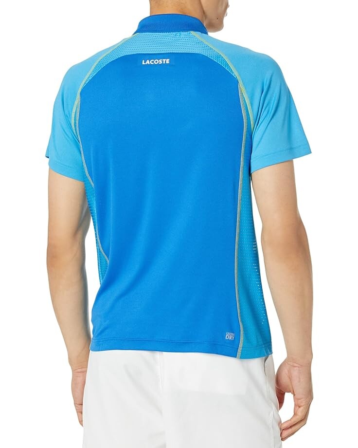 

Поло Lacoste Short Sleeve Regular Fit Performance Tennis Polo, цвет Kingdom/Fiji/Lima