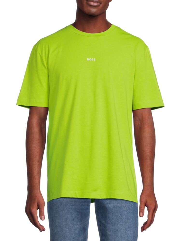 

Футболка с круглым вырезом и логотипом Boss, цвет Bright Green