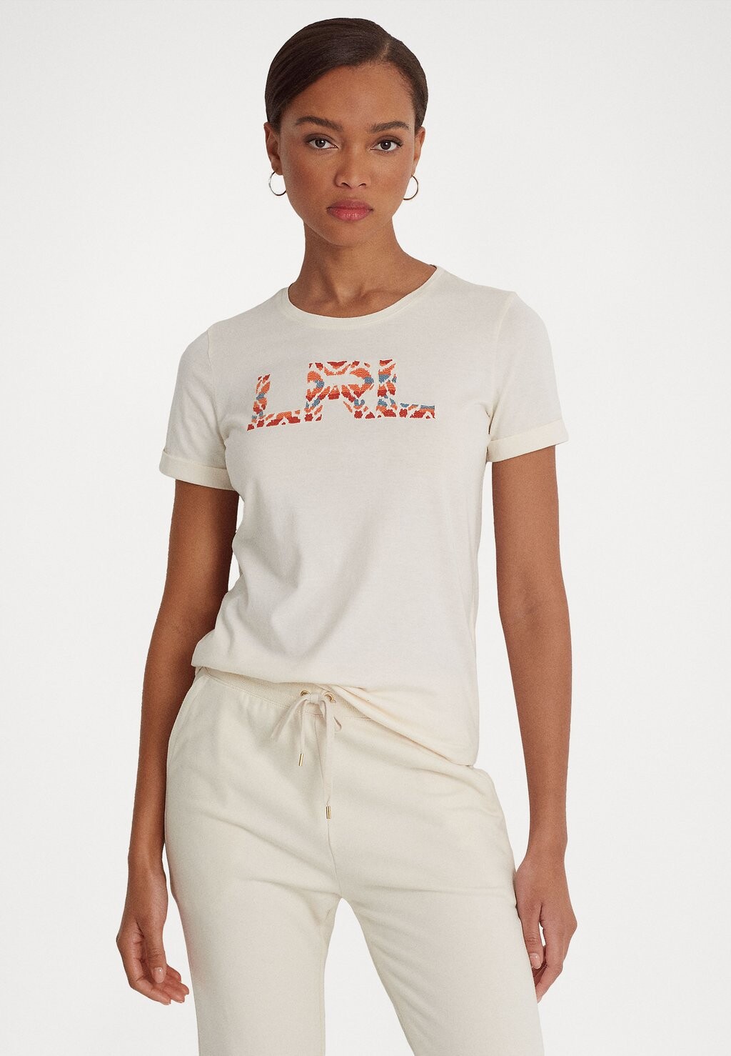 

Футболка с принтом Lauren Ralph Lauren, Серый