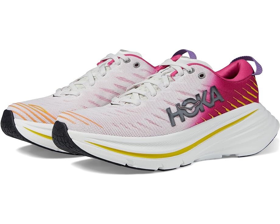 

Кроссовки Hoka Women's Bondi X, цвет Blanc De Blanc/Pink Yarrow