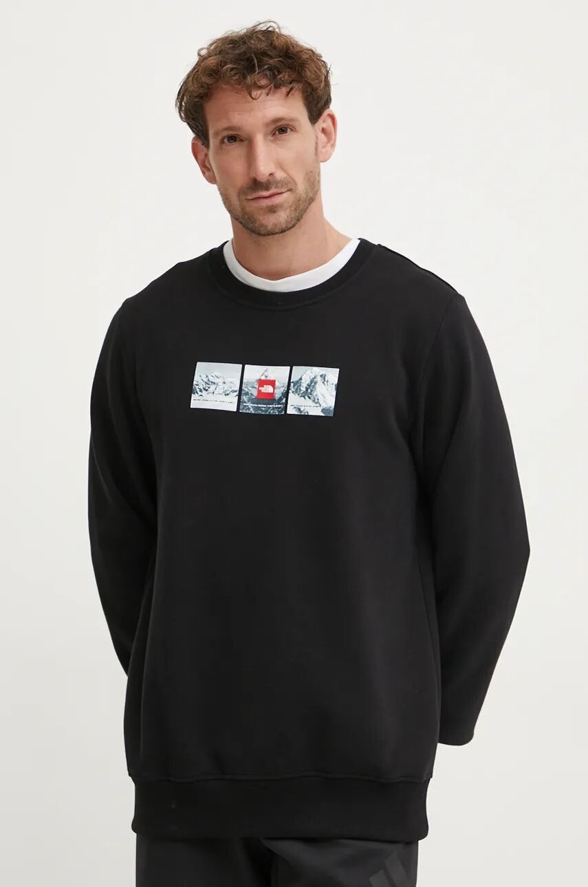 

Хлопковая толстовка The North Face Crew Expedition System, черный