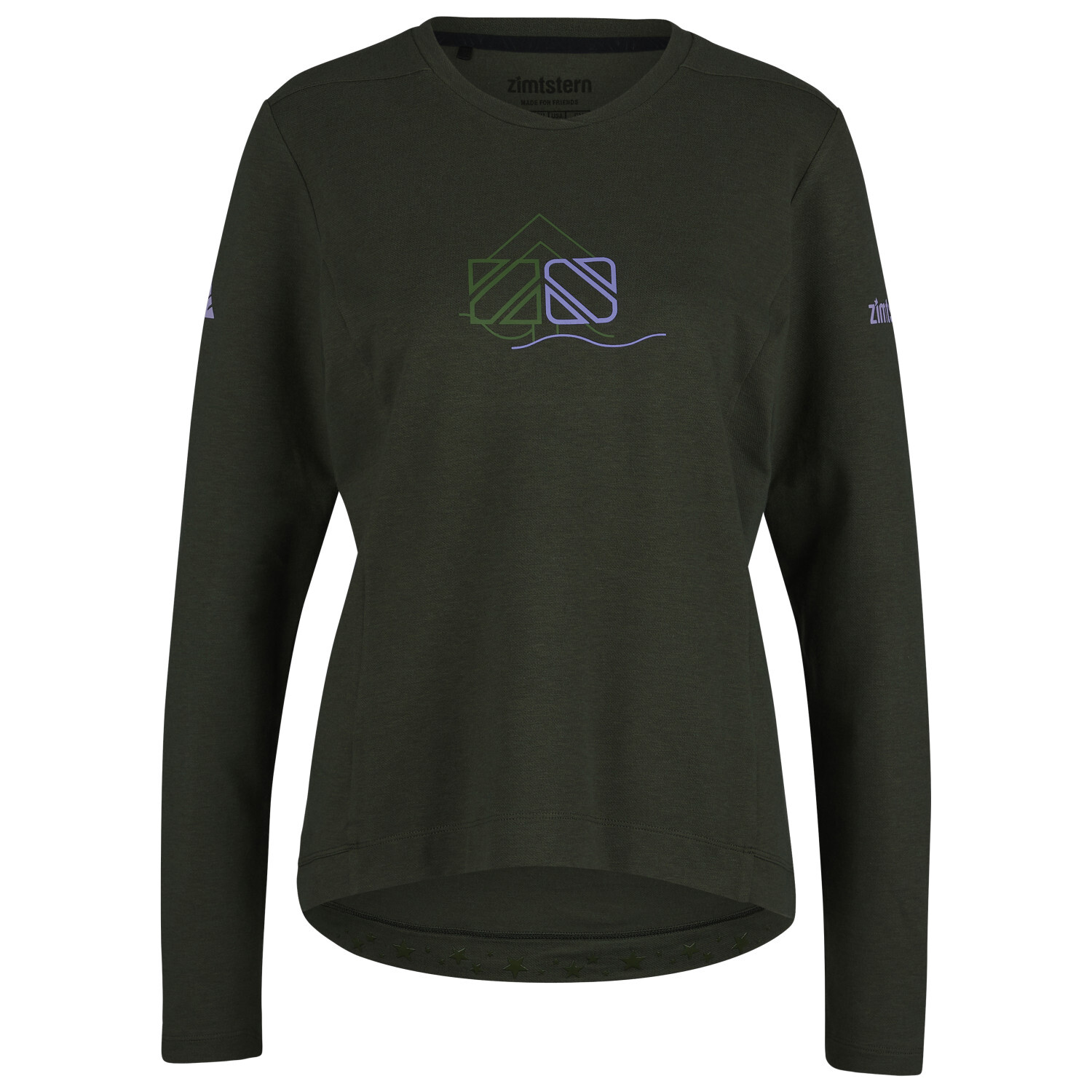

Велосипедный трикотаж Zimtstern Women's EcoFlowz Shirt L/S, цвет Forest Night, Черный