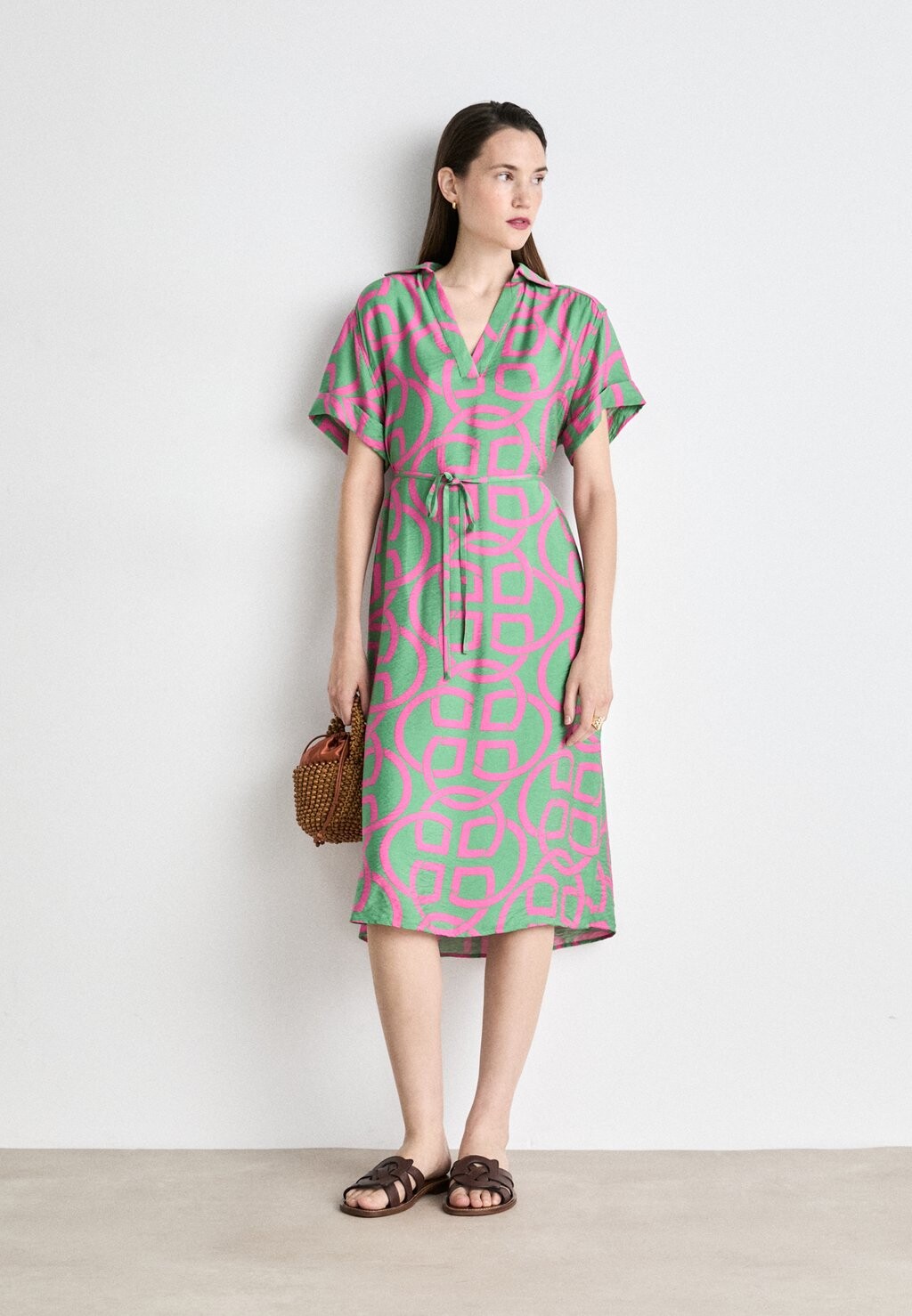 

Повседневное платье MONOGRAM CAFTAN GANT, роза