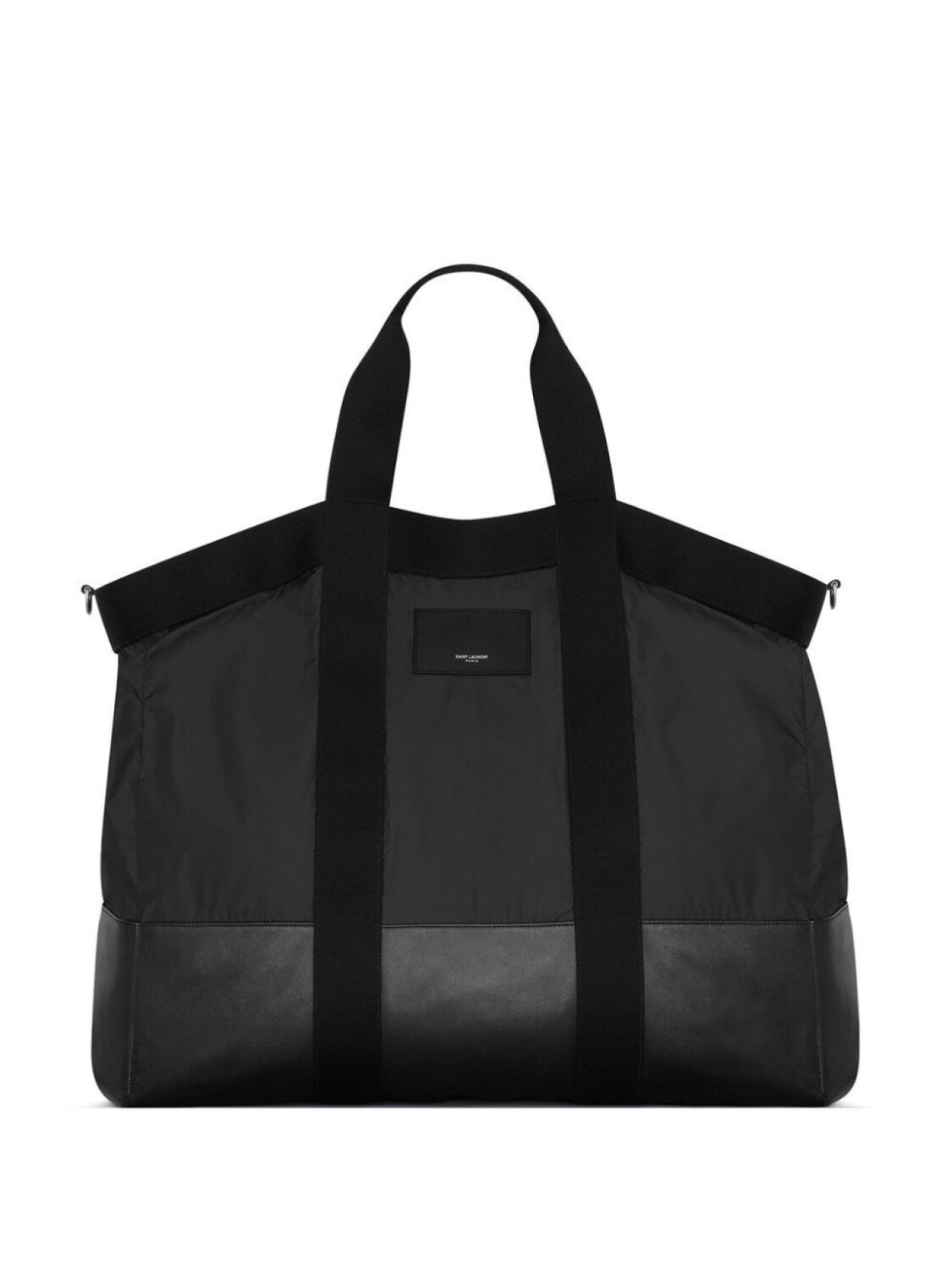 Saint Laurent сумка-тоут с нашивкой-логотипом, черный