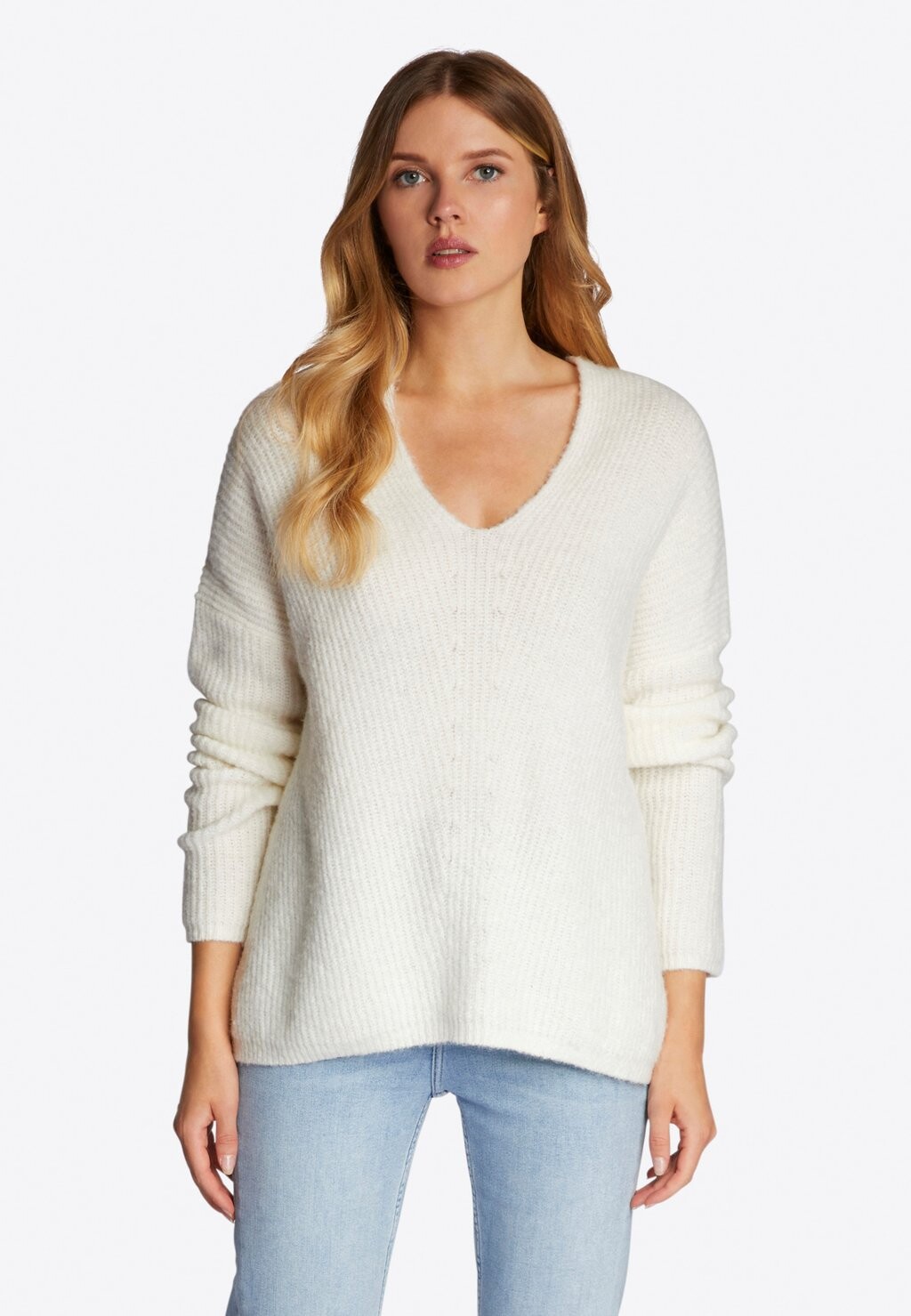 

Свитшот Rich & Royal MIT V-NECK, цвет pearl white