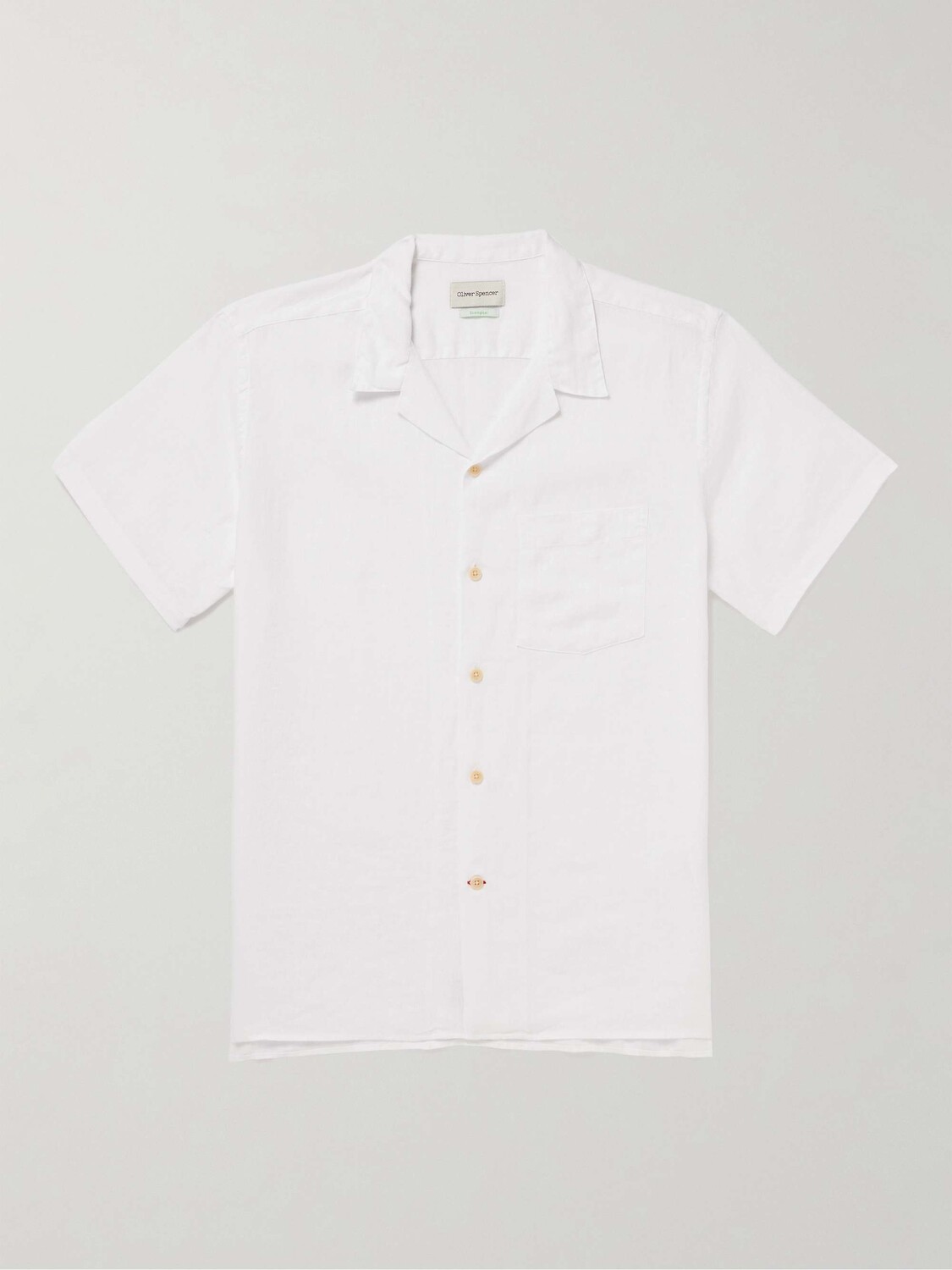 

Льняная рубашка Havana Camp-Collar OLIVER SPENCER, белый
