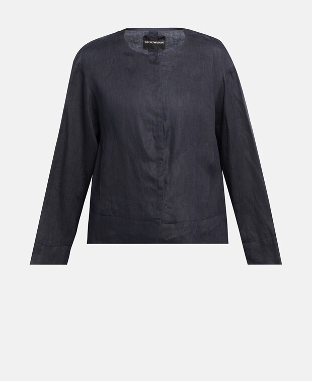 

Льняная куртка Emporio Armani, темно-синий