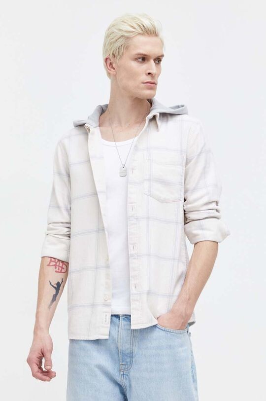 

Компания Холлистер хлопчатобумажную рубашку Hollister Co., бежевый