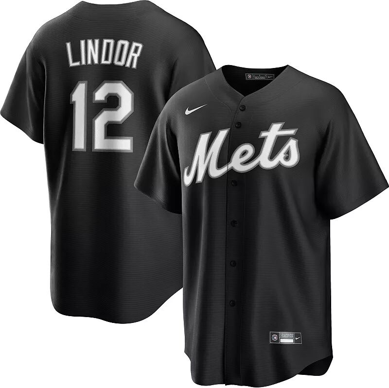 

Мужская черная крутая базовая майка Nike New York Mets Francisco Lindor