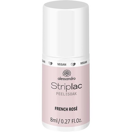 

Лак для ногтей Striplac Peel Or Soak French Ros Led, 8 мл, French Pink — 1 флакон, Alessandro