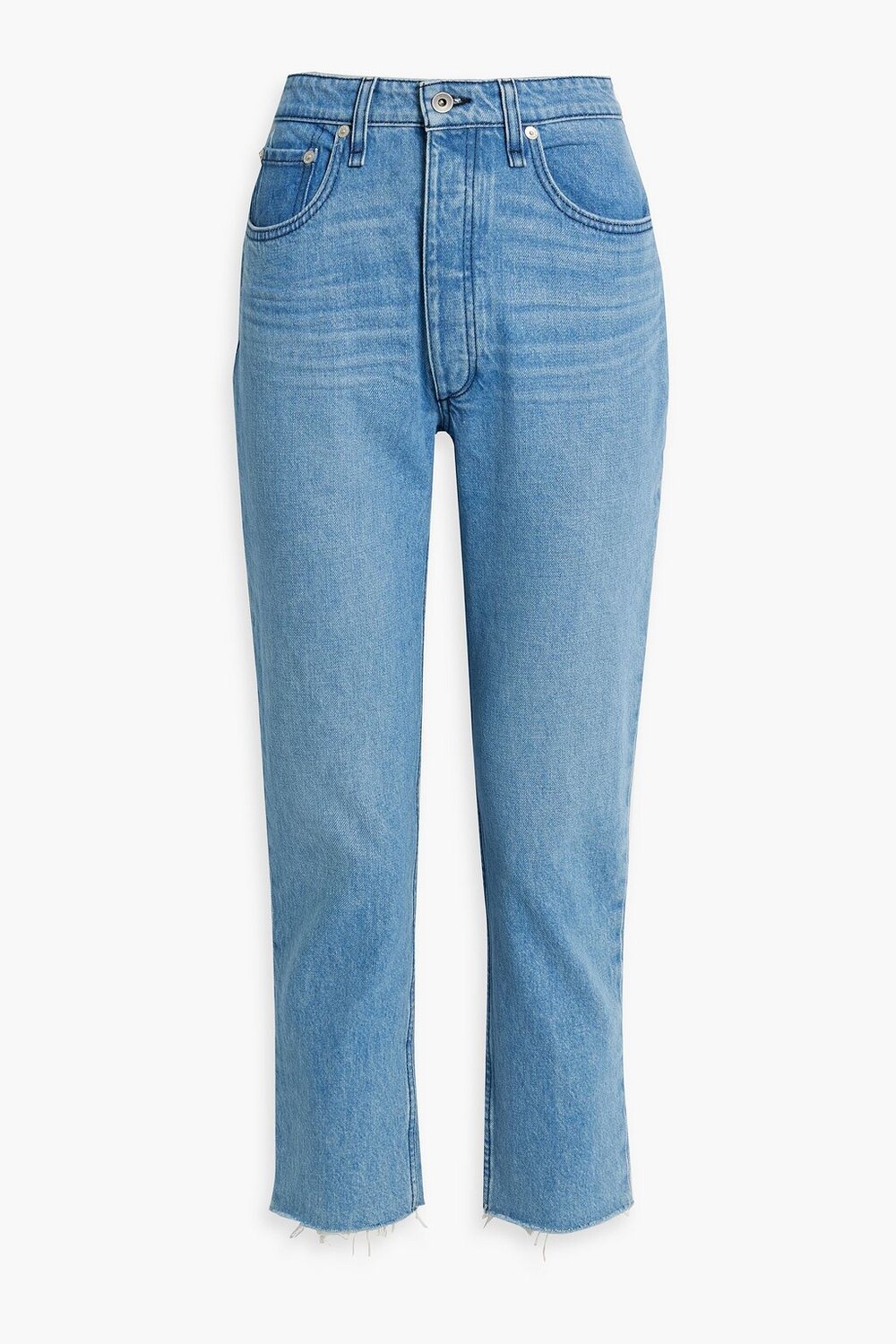 

Укороченные прямые джинсы Nina с высокой посадкой RAG & BONE, синий