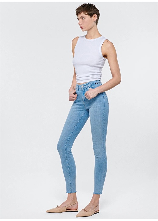 Голубые женские джинсовые брюки Mavi