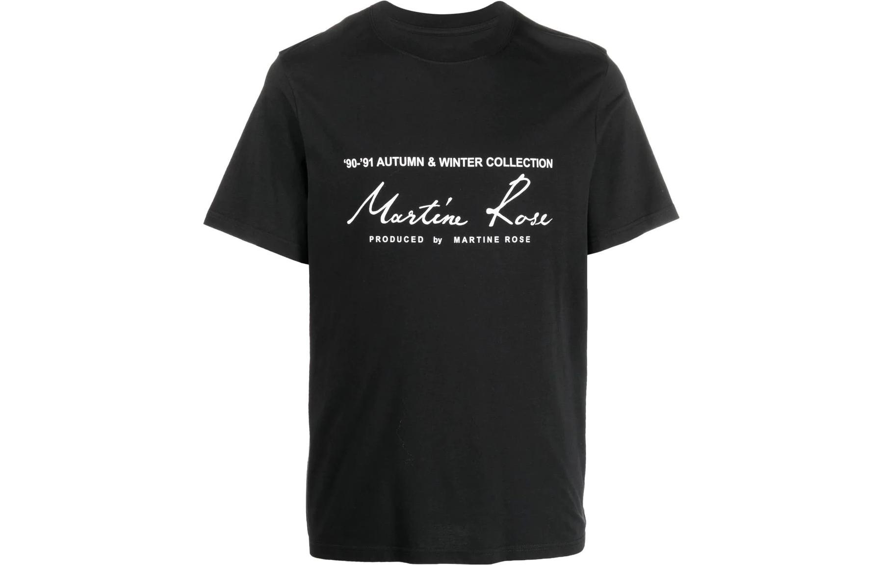 Мужская футболка Martine Rose, черный футболка martine rose хлопок принт надписи размер s черный