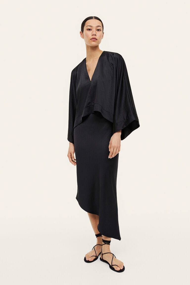 

Асимметричная юбка H&M, черный