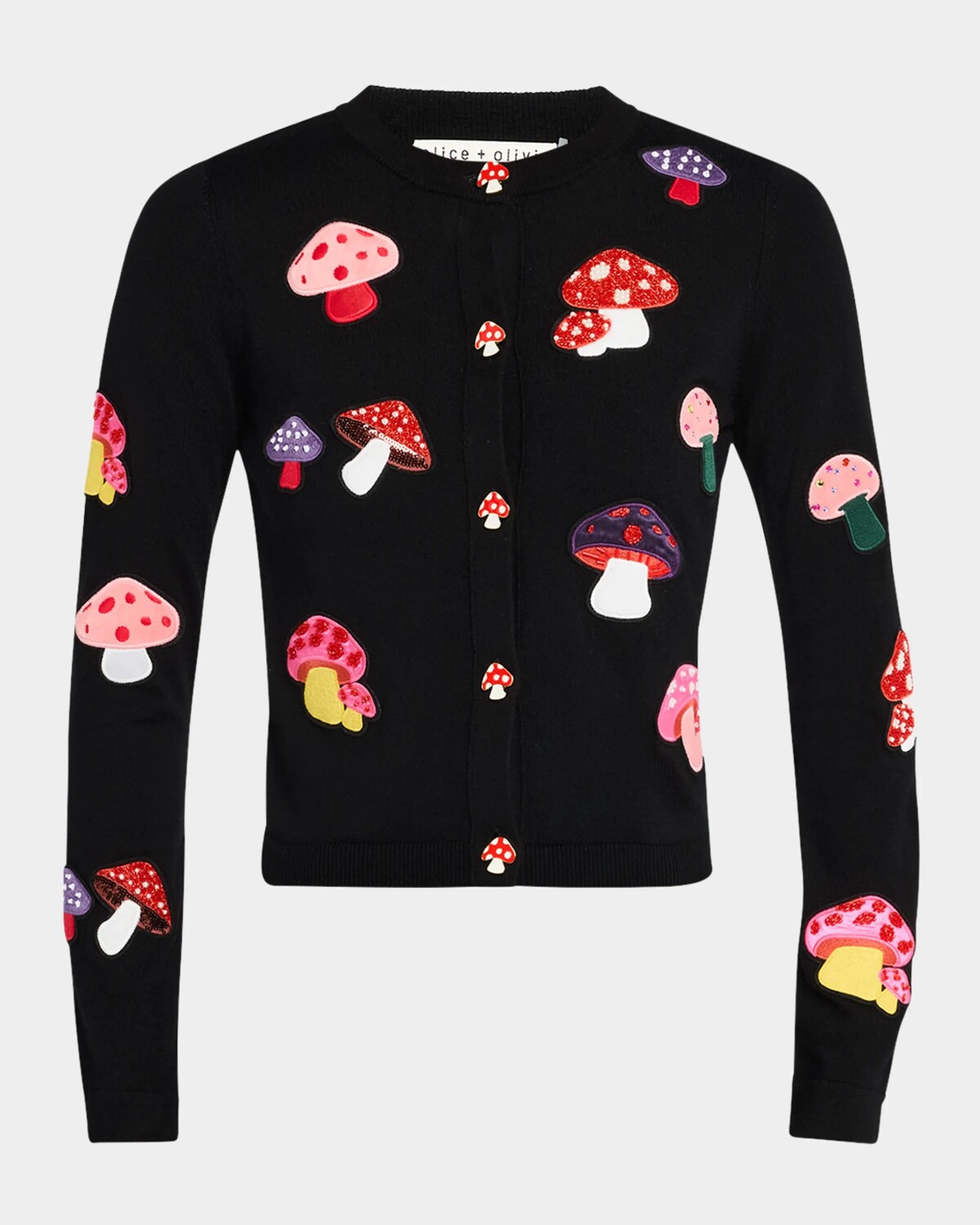 

Кардиган Ruthy с грибами Alice + Olivia, цвет Black Multi