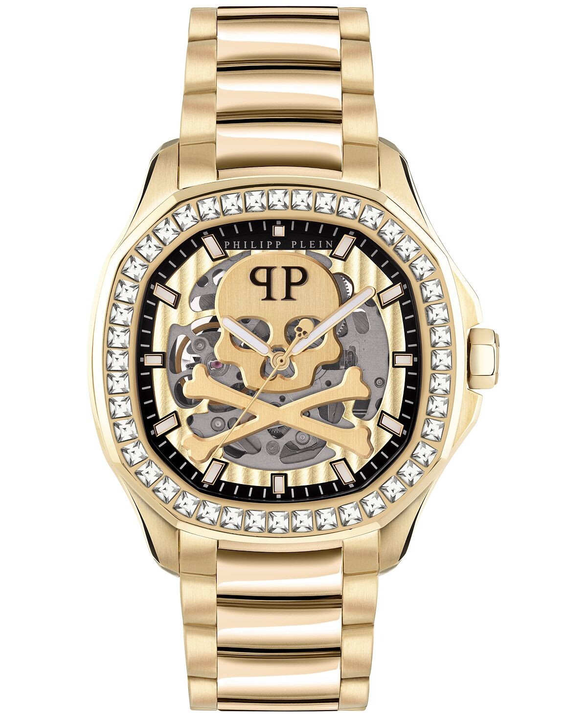 

Мужские автоматические часы Skeleton Spectre с золотым ионным браслетом, 42 мм Philipp Plein