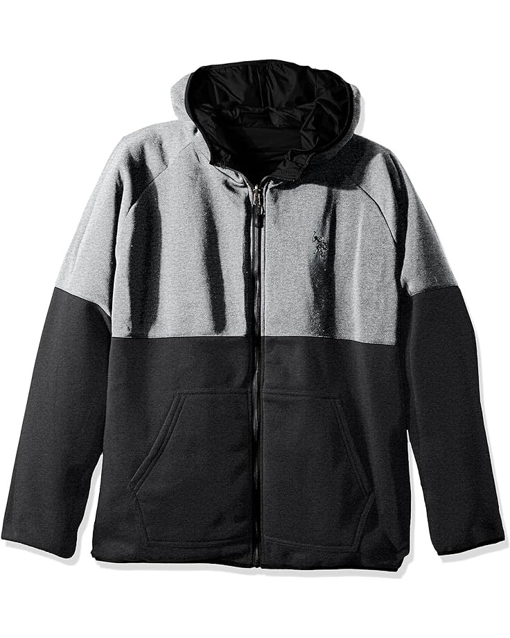 

Худи U.S. POLO ASSN. Big & Tall Reversible Fleece Hoodie, черный