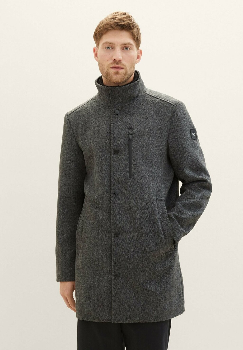 

Классическое пальто In -Optik TOM TAILOR, цвет dark grey black herringbone