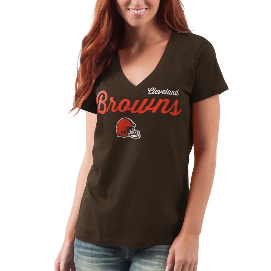 

Футболка с коротким рукавом G-III 4Her by Carl Banks Cleveland Browns, коричневый