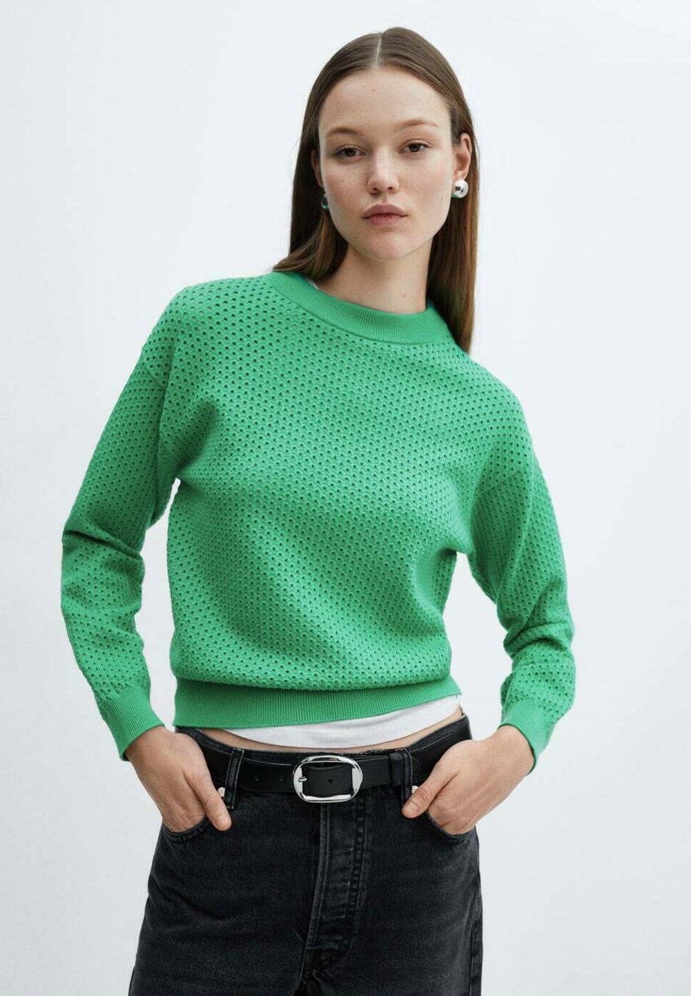 Вязаный свитер PAOLA Mango, цвет verde
