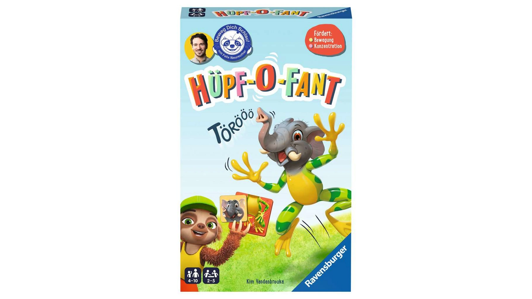 

Ravensburger Spiele двигайтесь с умом! Hop-O-Fant от 2 до 5 детей