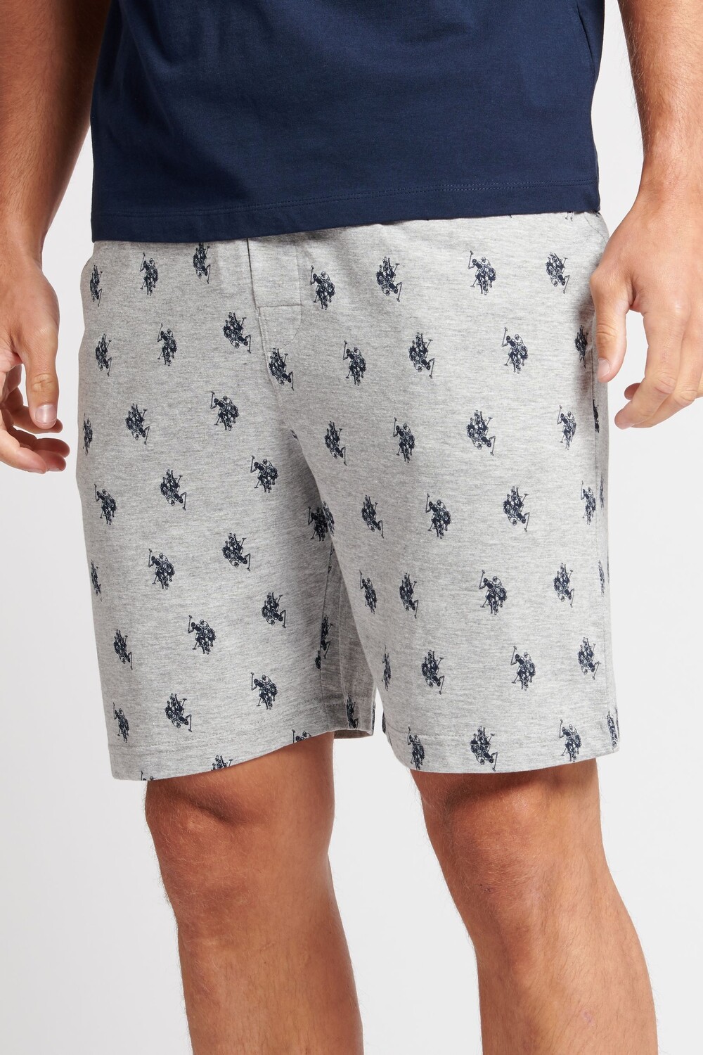

Серые шорты Lounge с принтом DHM U.S. Polo Assn, серый