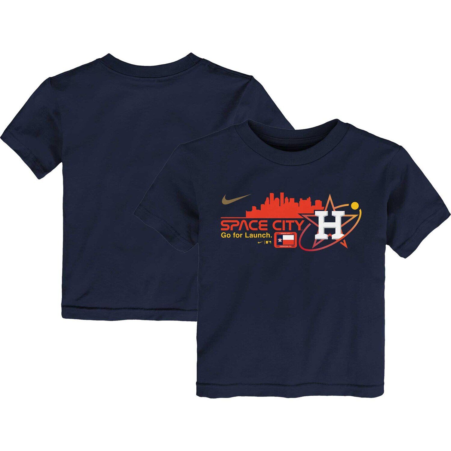 

Темно-синяя футболка с графическим рисунком Nike Houston Astros City Connect для малышей Nike, Синий