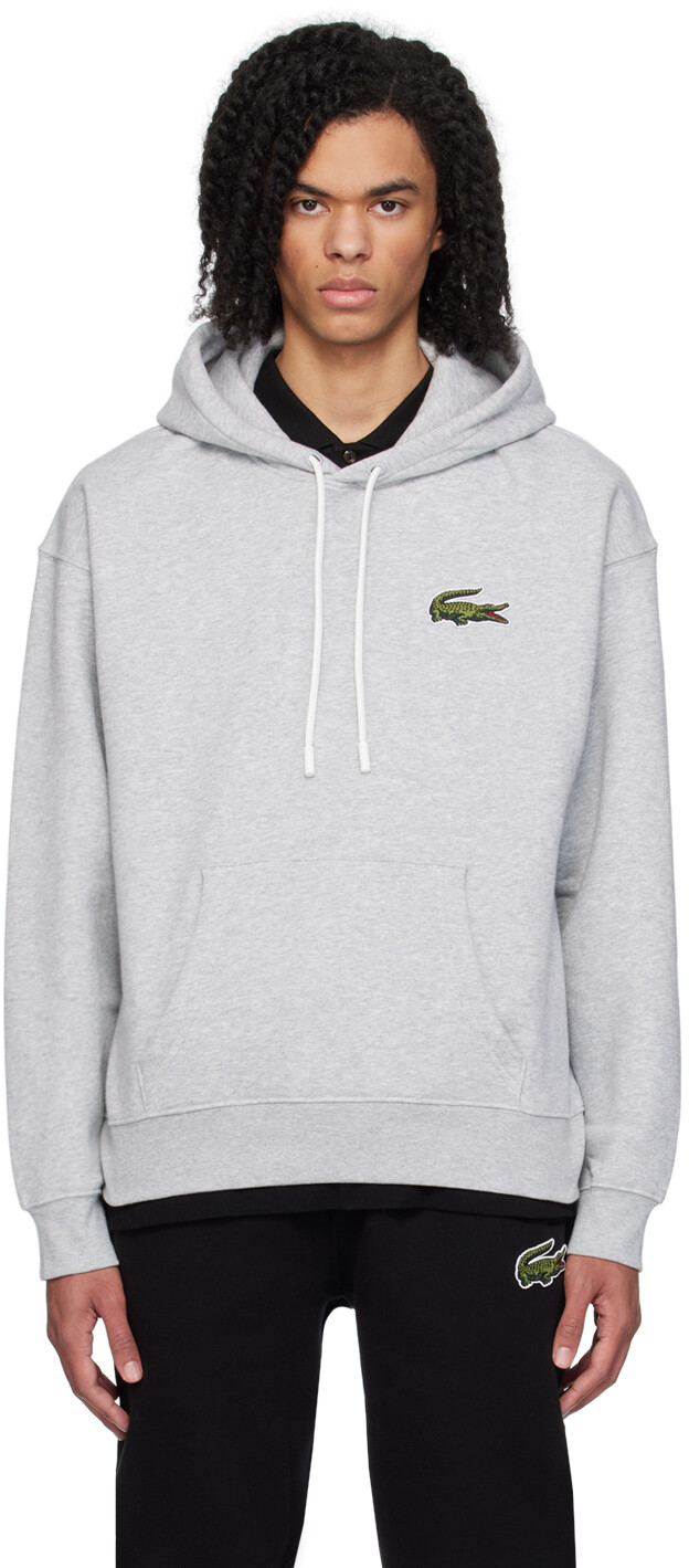 

Серый худи свободного кроя Lacoste