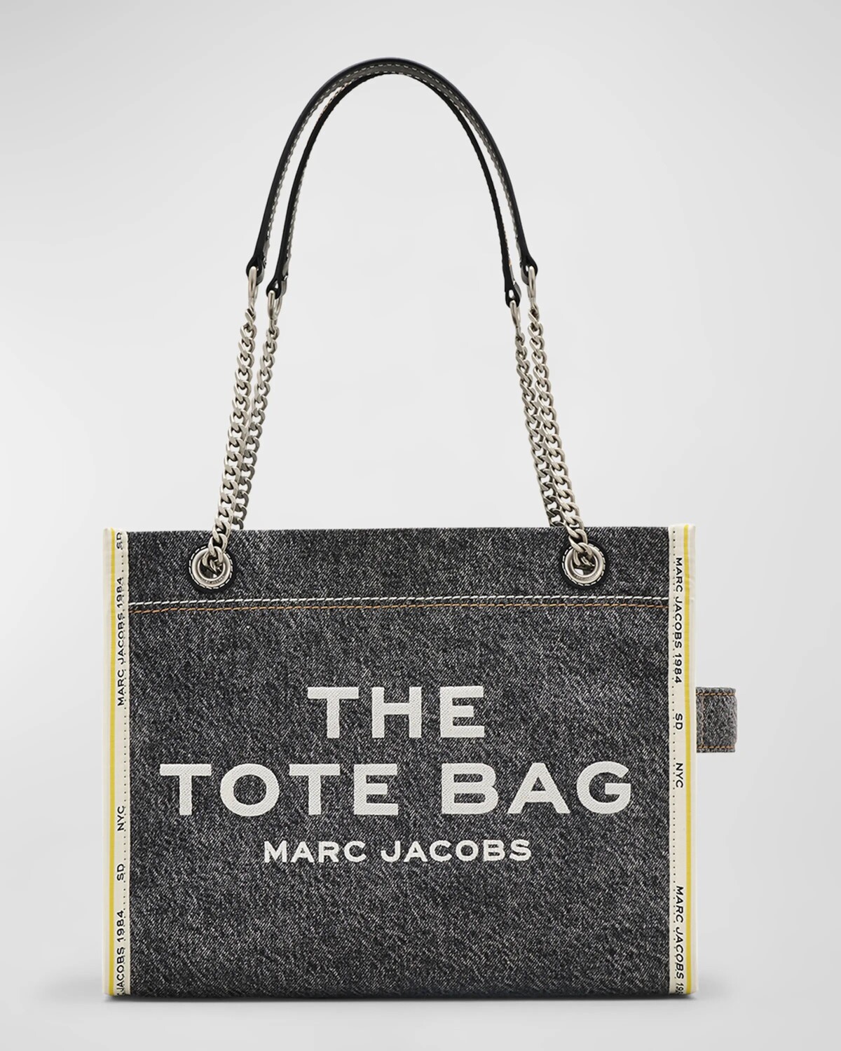 

Сумка-тоут среднего размера с джинсовой цепочкой Marc Jacobs, цвет Black Wash