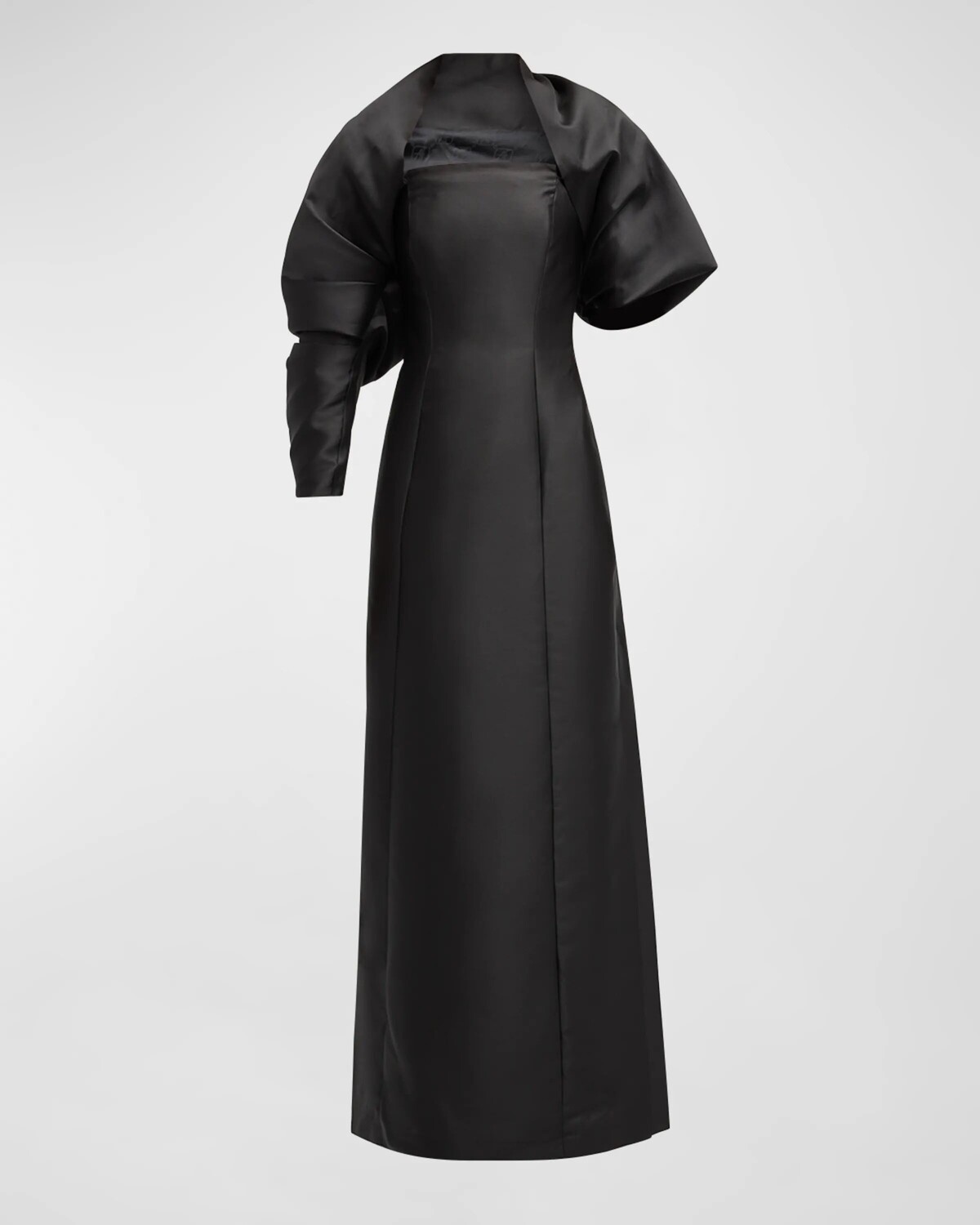 

Платье без бретелек с асимметричным болеро Alberta Ferretti, черный