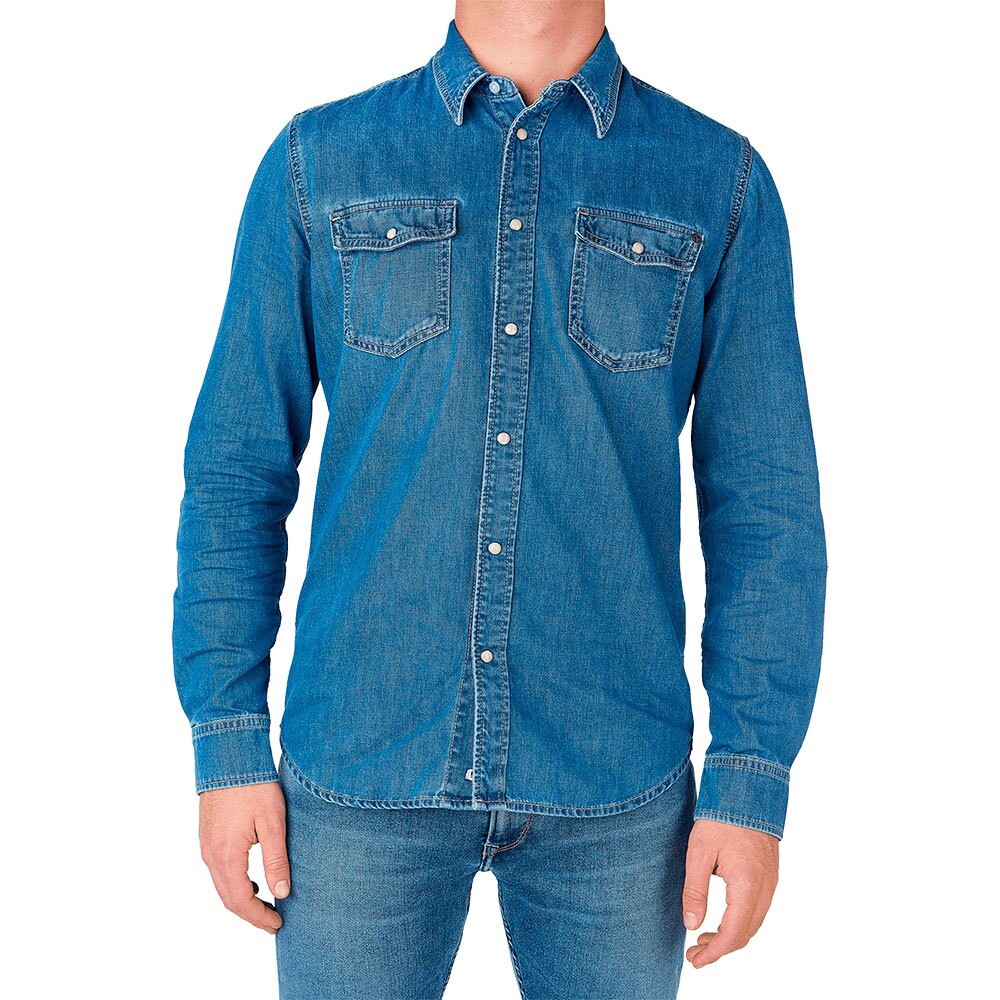 

Рубашка с длинным рукавом Pepe Jeans Hammond, синий