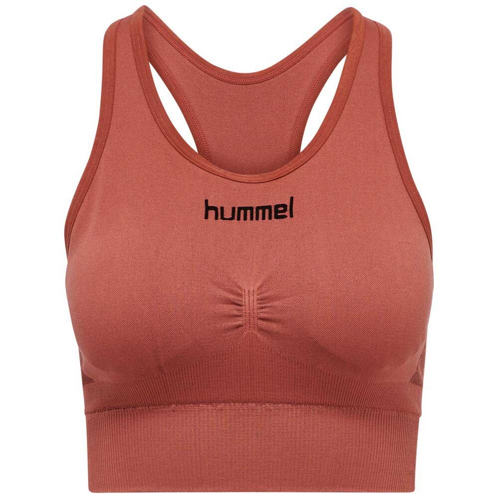 

Спортивный бюстгальтер Hummel First Seamless, оранжевый