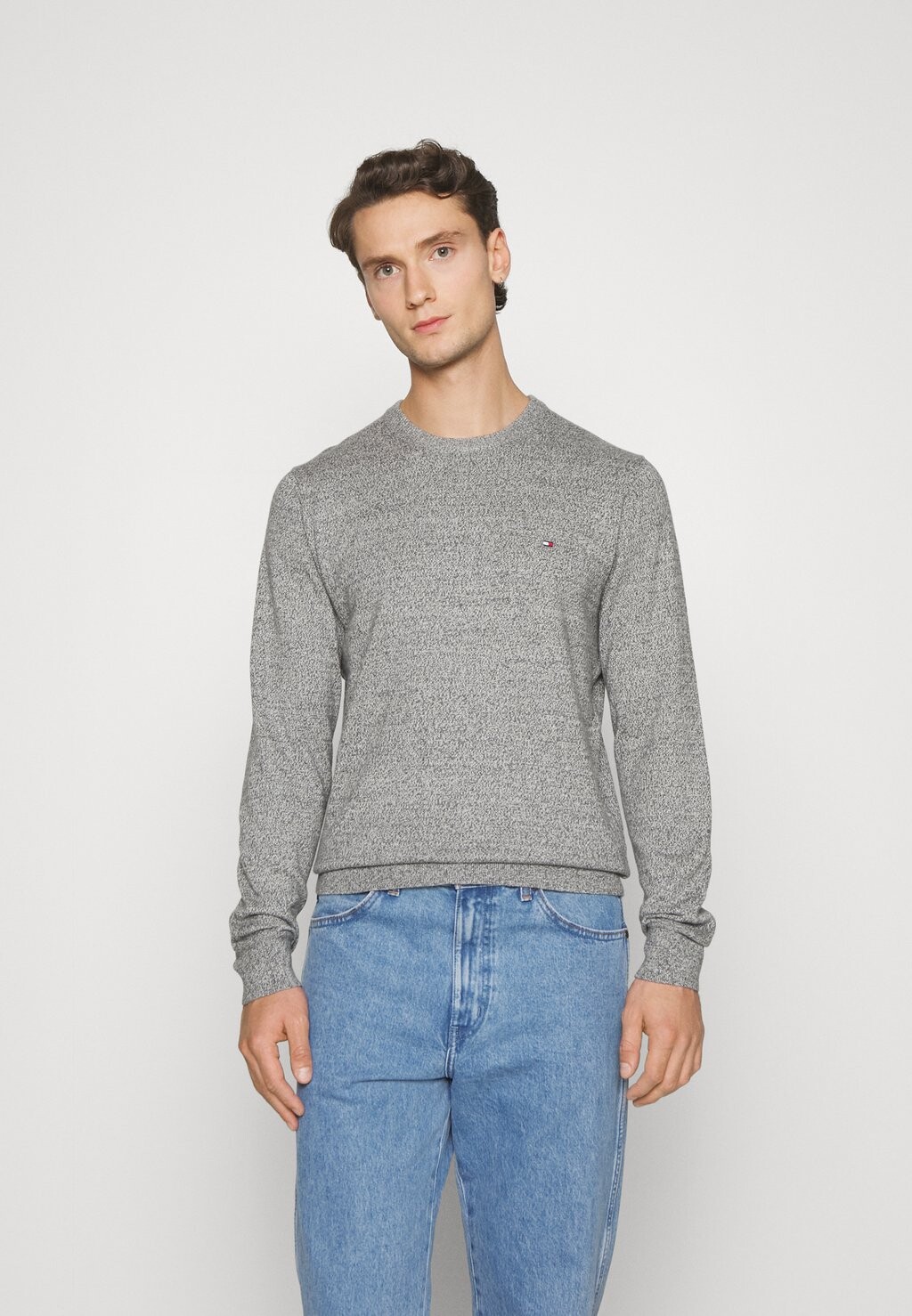 

Свитер Pima Org Crew Neck Tommy Hilfiger, цвет creme/black jaspe mouline