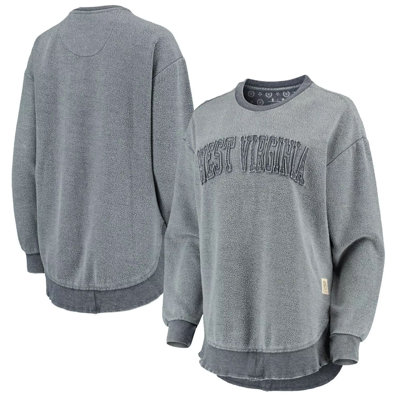 цена Женский пуловер с пончовиллой Pressbox, темно-синий пуловер West Virginia Mountaineers с капюшоном